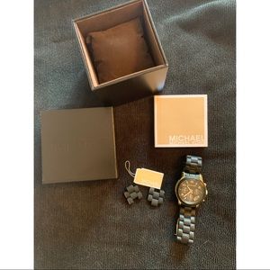 Michael Kors watch - black & gold
